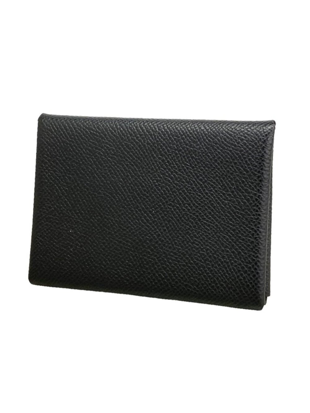 Hermes Coin Purse Calvi Duo Veau Epsom Black Silver